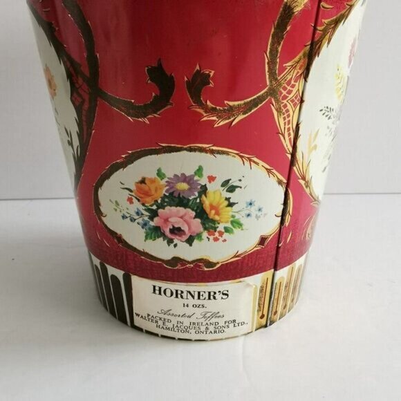 Vintage Horner's Toffees Round Tin - Retro Decor Candy Bucket - Picture 2 of 10